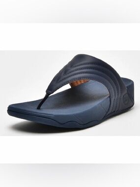 Fitflop Walkstar Leather Toe-Post Sandals Navy Blue Women’s 7.5